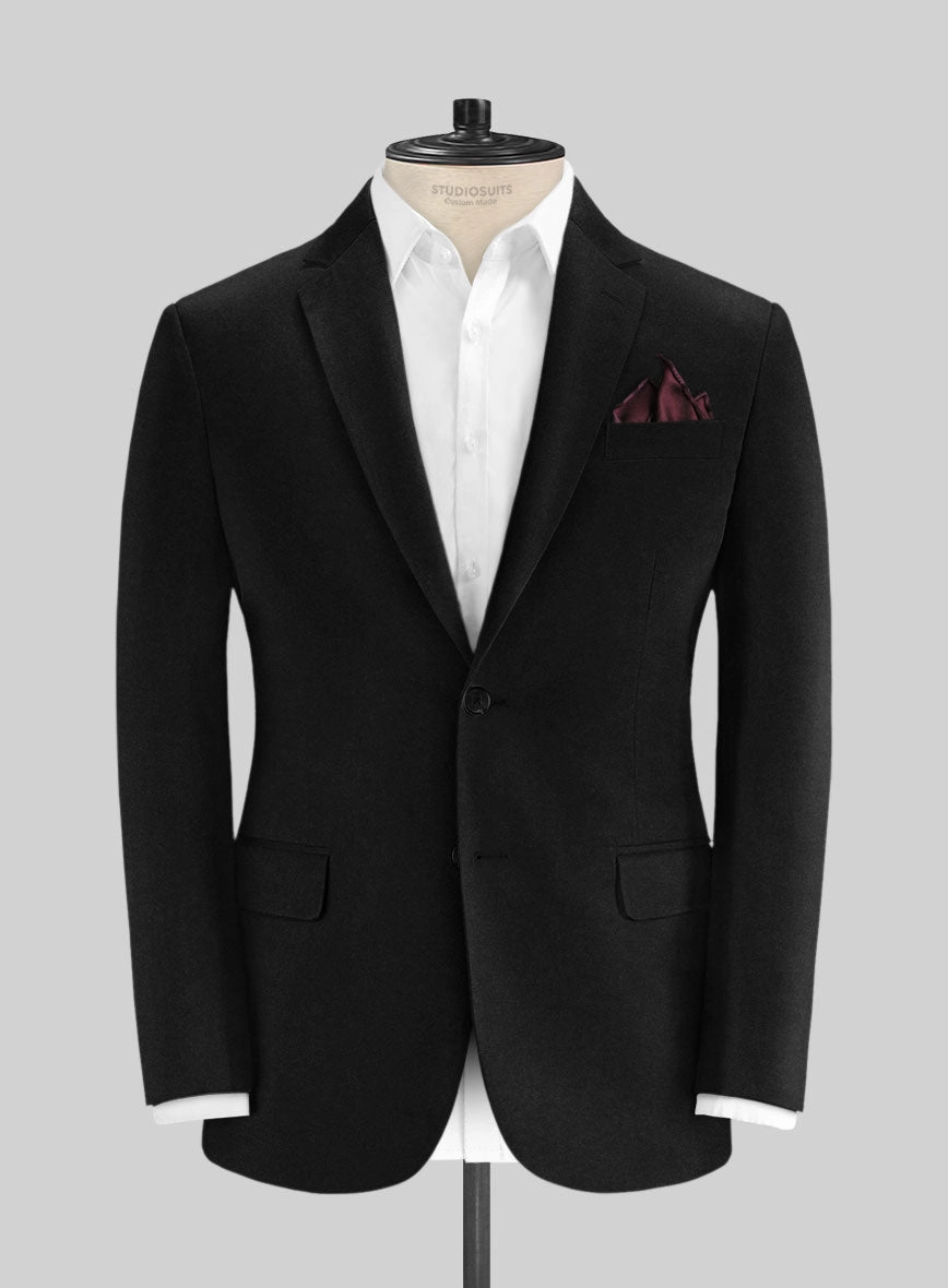 Stretch Summer Black Chino Suit