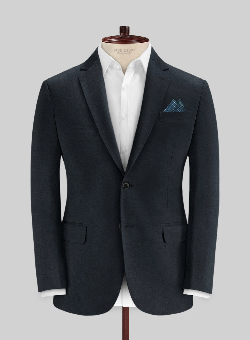 Stretch Summer Navy Blue Chino Suit