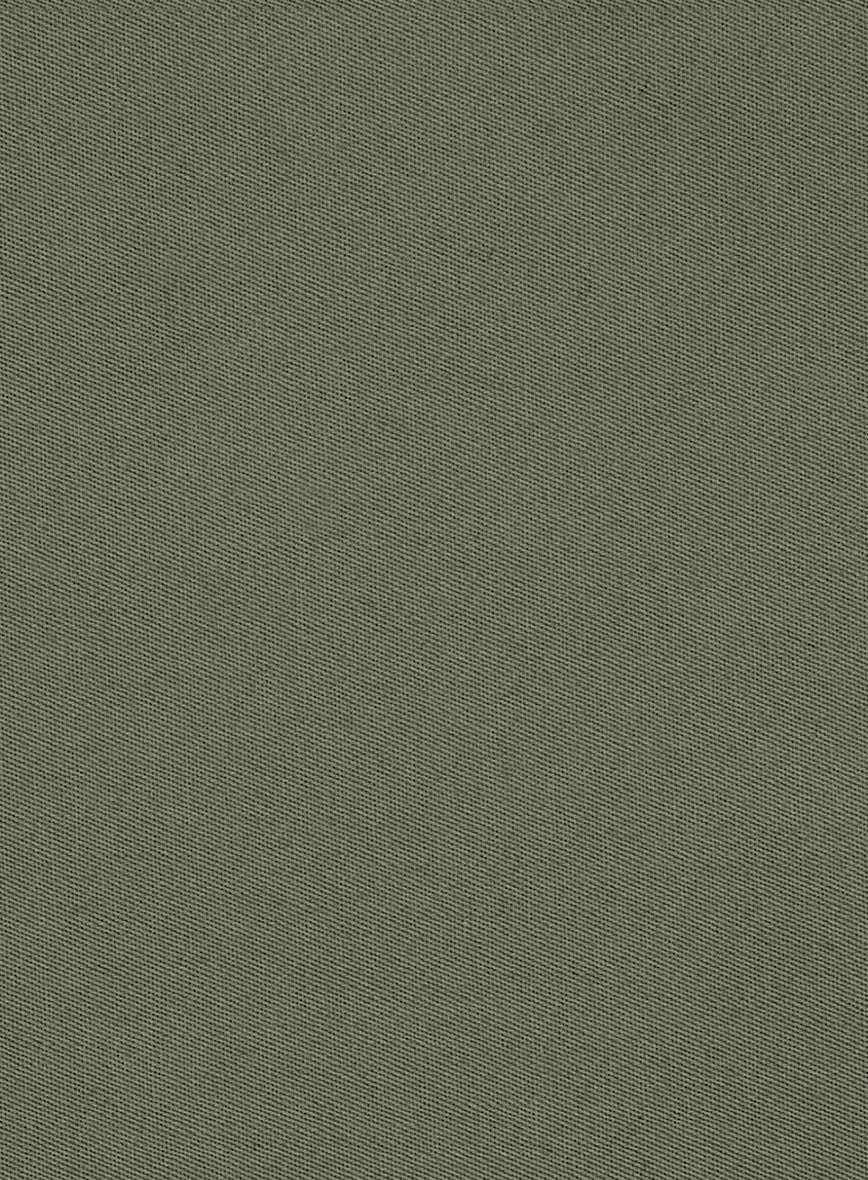 Stretch Summer Olive Green Chino Suit