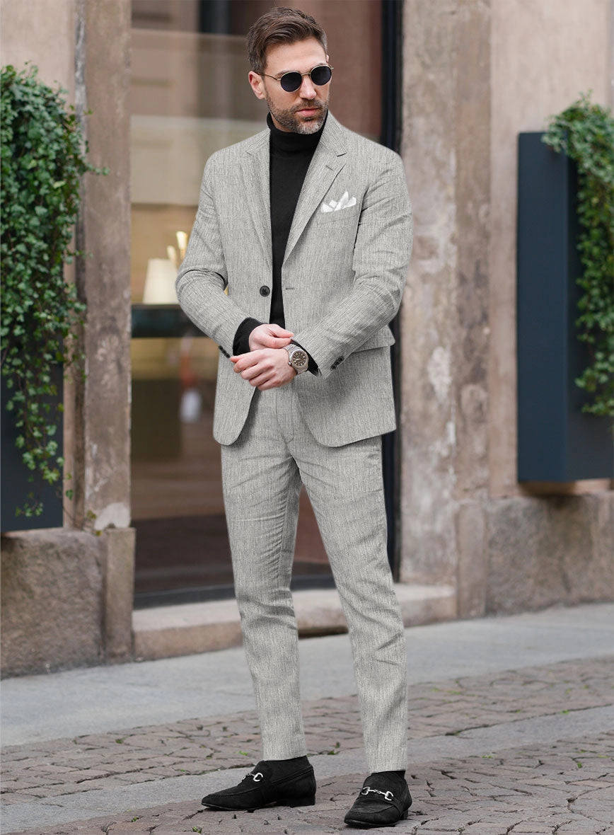 Stylbiella Spring Gray Linen Suit