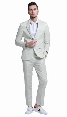 Tazzio M333SK-IVO Mens Suit