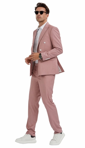 Tazzio M340SK-PNK Mens Suit