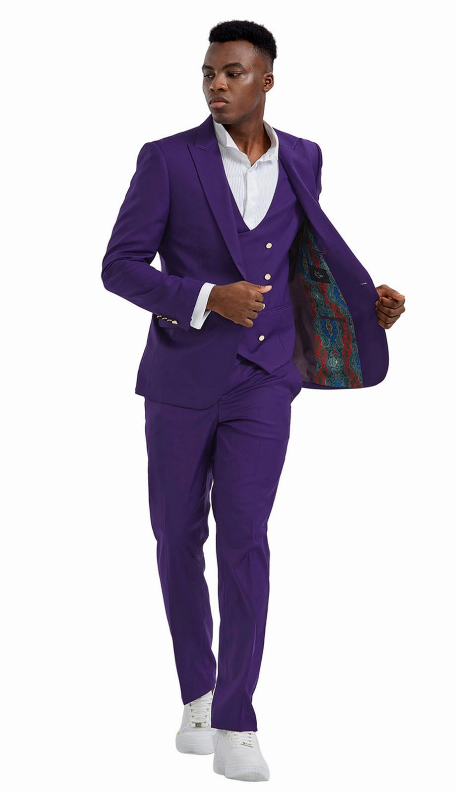 Tazzio M355SK-PUR Mens Suit