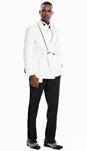 Tazzio M372SK-WHT Mens Suit