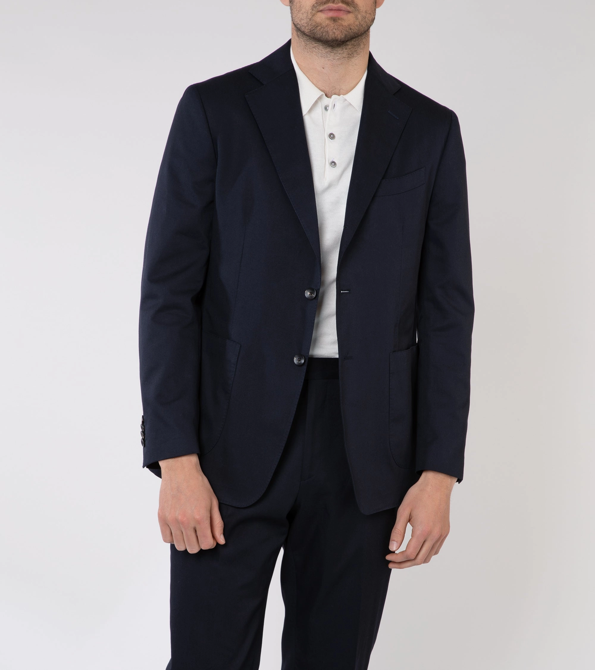 Trunk Wigmore Organic Cotton Suit Jacket: Navy