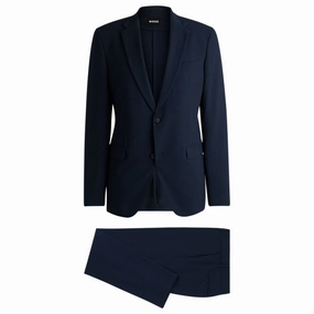 Two-piece suit in performance-stretch seersucker