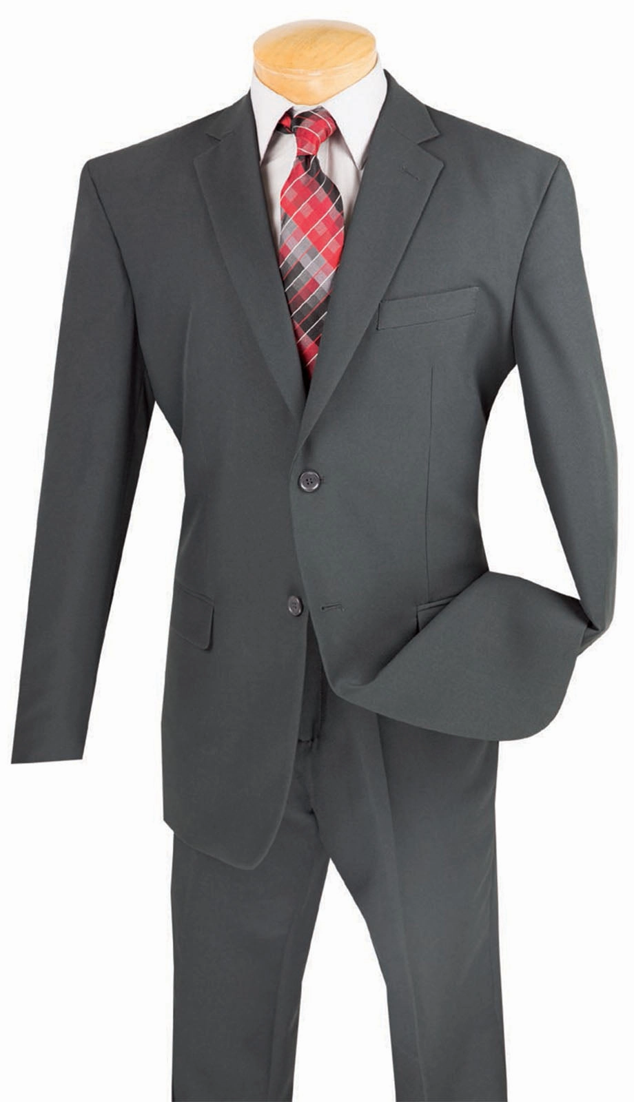 Vinci  2PP-CHARCOAL Mens Suit