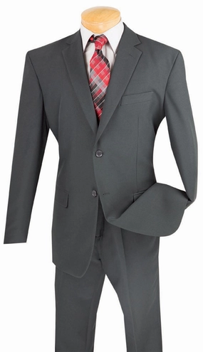 Vinci  2PP-CHARCOAL Mens Suit