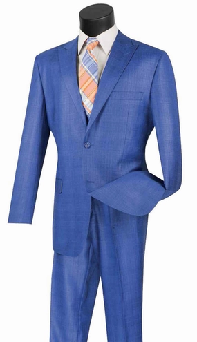 Vinci  2RW-1-BLU Mens Suit