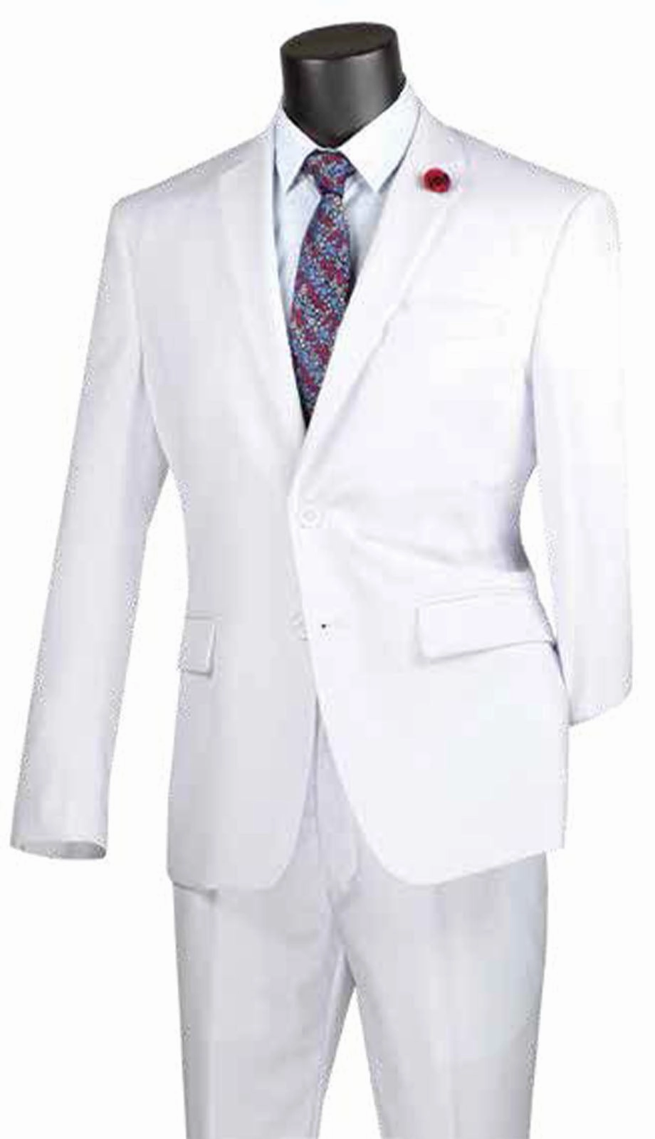 Vinci  F-2C900-WHT Mens Suit