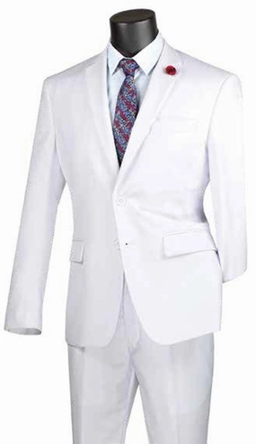 Vinci  F-2C900-WHT Mens Suit