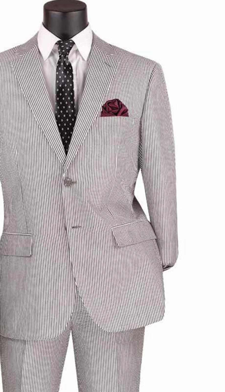 Vinci  MSS-1-BLK Mens Suit