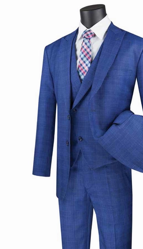 Vinci  MV2W-1-BLU Mens Suit