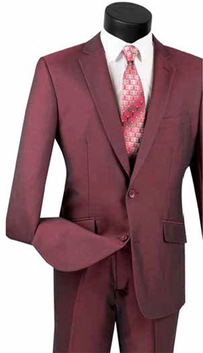 Vinci  S2RK-7-BUR Mens Suit