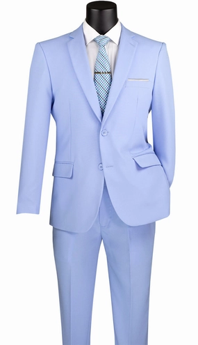 Vinci  S-2PP-LTBLU Mens Suit