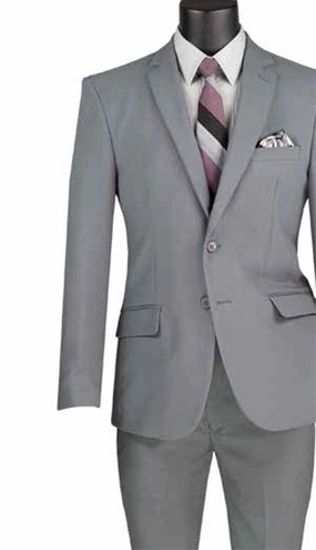 Vinci  S-2PP-MGRY Mens Suit