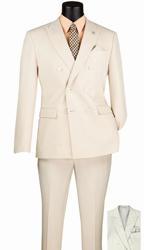 Vinci SDB-1-WHT Mens Suit