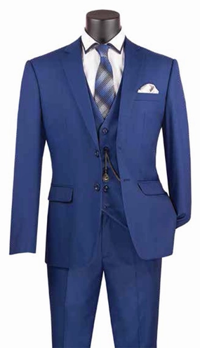 Vinci  SV2900-TBLU Mens Suit