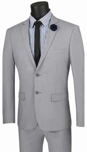 Vinci  USDX-1-GRY Mens Suit