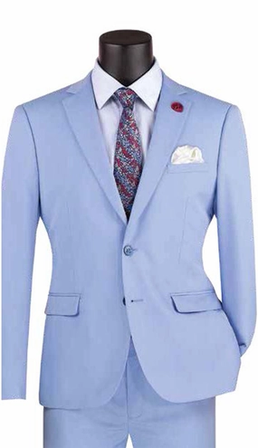 Vinci  USDX-1-LBLU Mens Suit