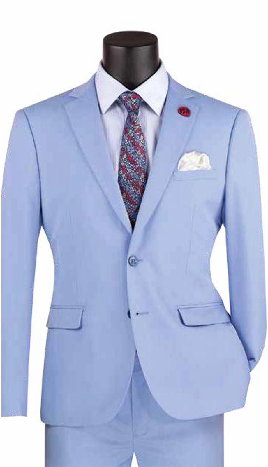 Vinci  USDX-1-LBLU Mens Suit