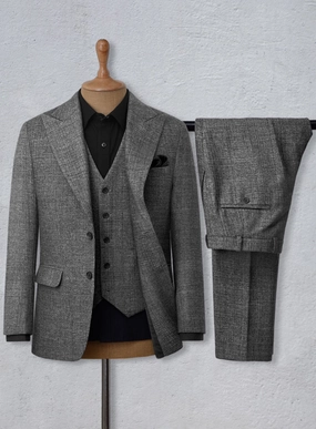 Vintage Glasgow Gray Tweed 3 Piece Suit