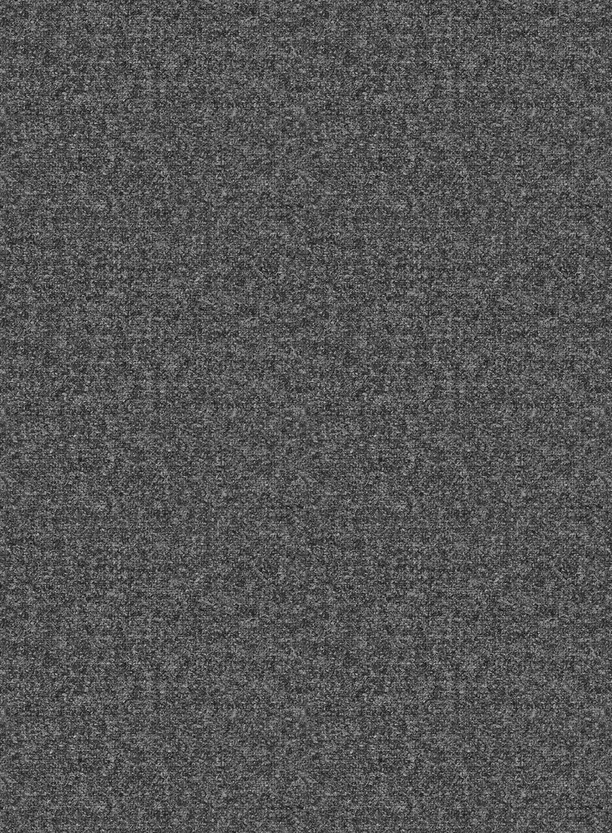 Vintage Plain Dark Gray Tweed Suit