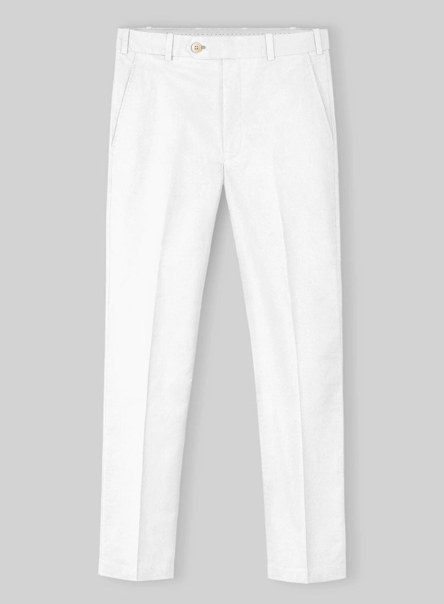 White Napoli Stretch Light Weight Cotton Suit