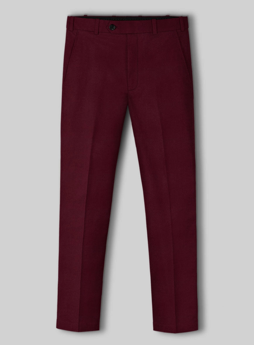 Wine Napoli Stretch Light Weight Cotton Suit