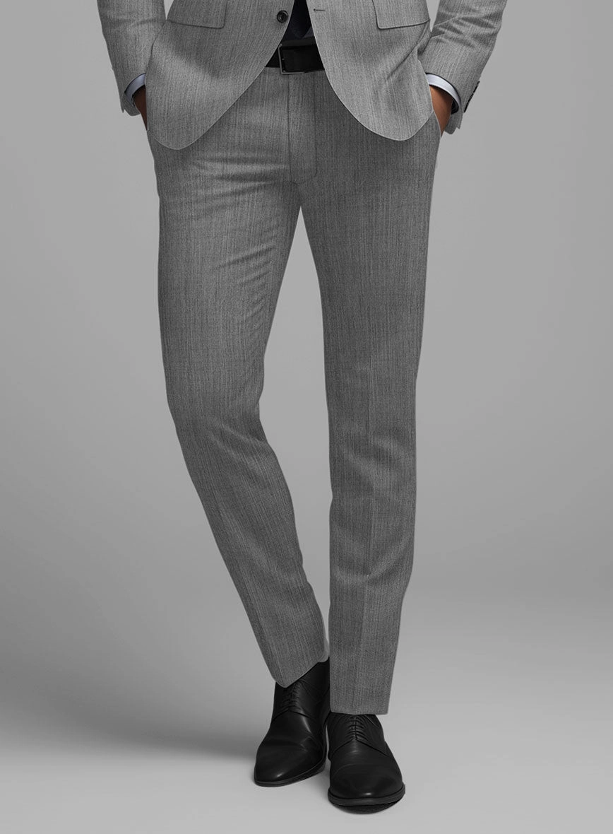 Worsted Mid Charcoal Wool Suit