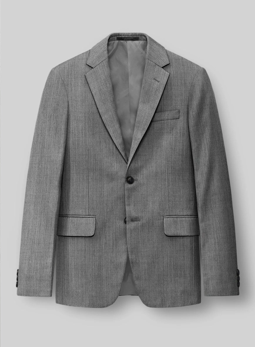 Worsted Mid Charcoal Wool Suit