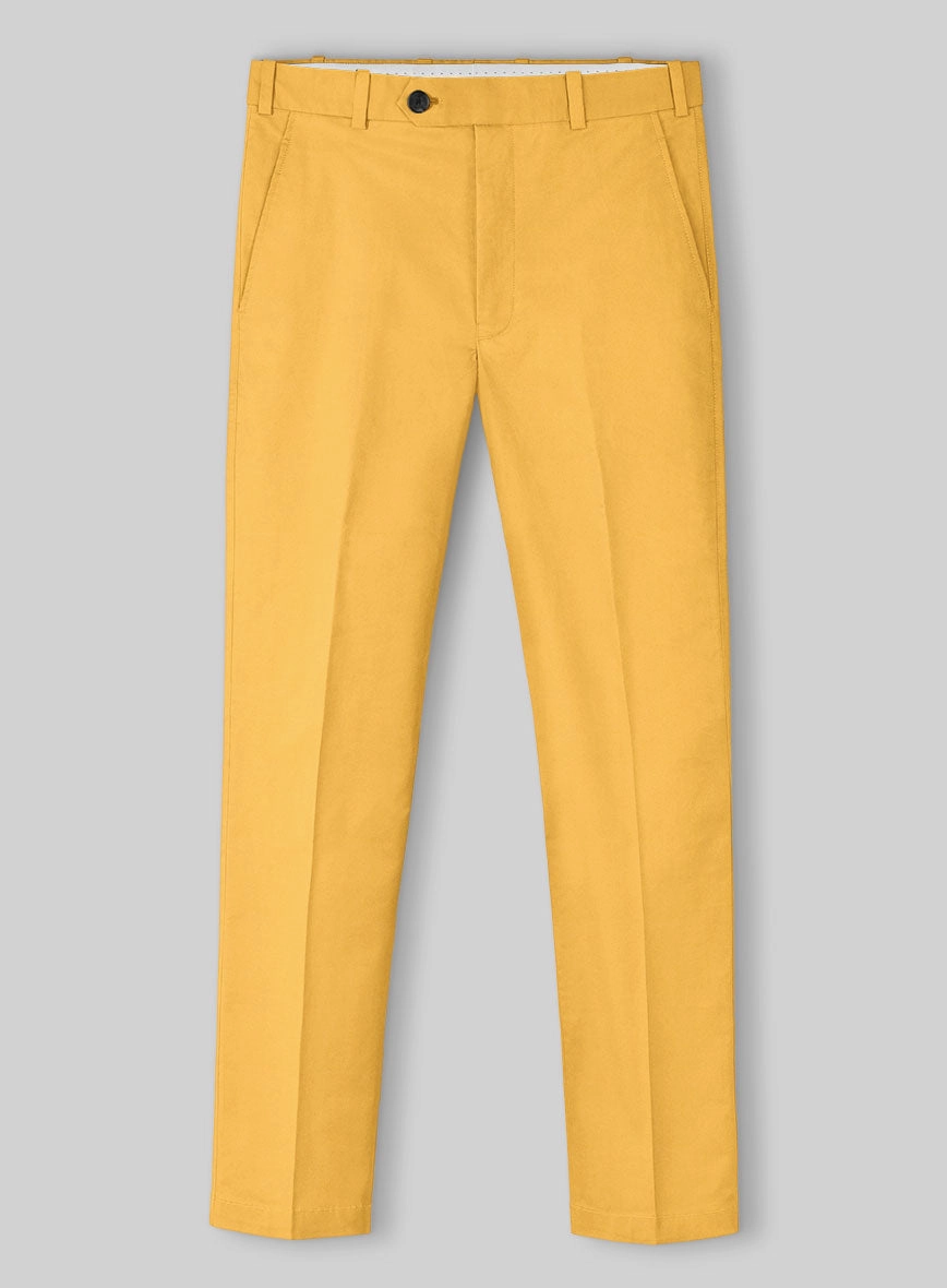 Yellow Napoli Stretch Light Weight Cotton Suit